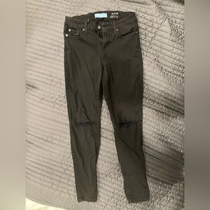 7 For All Mankind Blair Denim - The Ankle Skinny Black Jeans